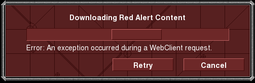 Error: An exception occurred during a WebClient request.