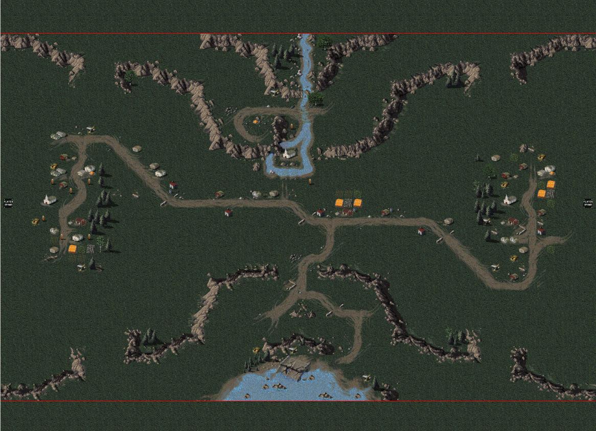 East vs West map, with oil, and 2vs2. Also with flares..
