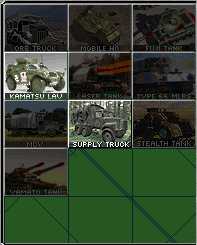screenshot of the distortions in the build menu. Check out white pixels in the Kamatsu.