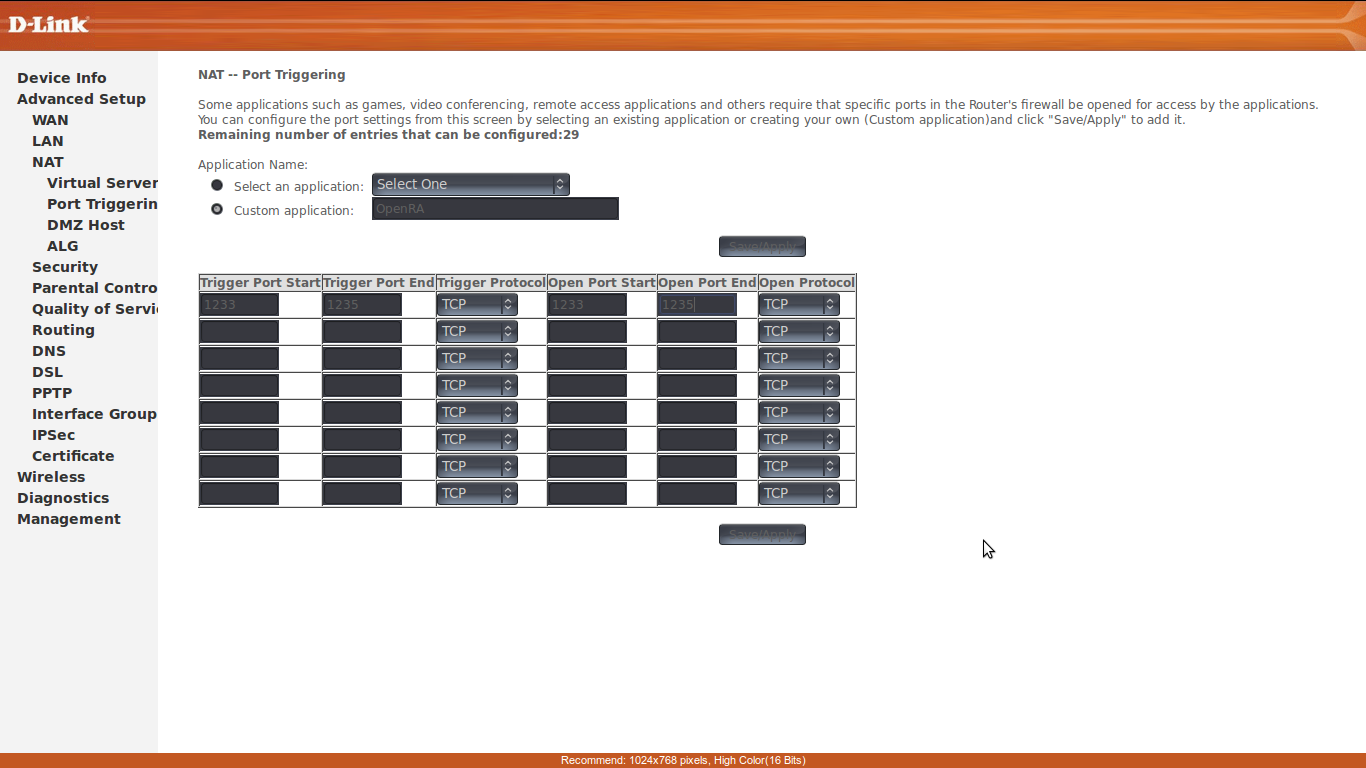port forwarding
