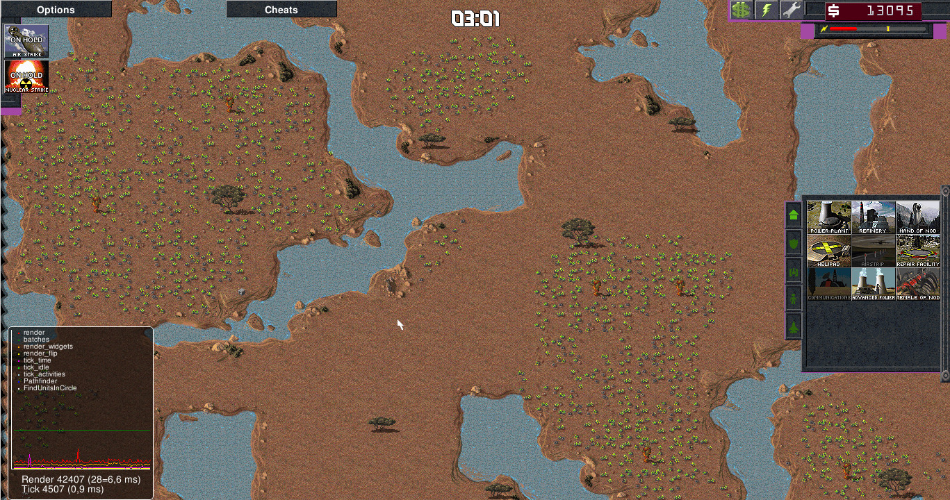 The reskinned build palette from the RA mod with some visual artifacts. I don't know which trait causes them.