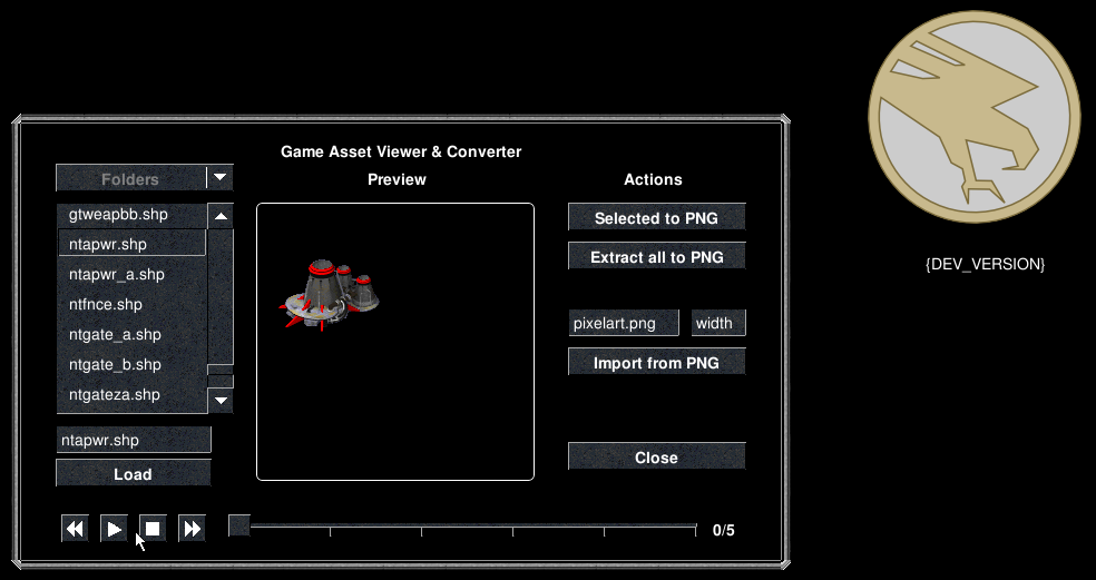 My little helper tool lets me browse the game assets as I can't set Tiberian Sun paths and palettes in XCC Mixer using Wine.