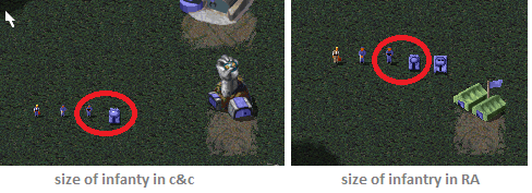Units in C&amp;amp;C and OpenRA modes
